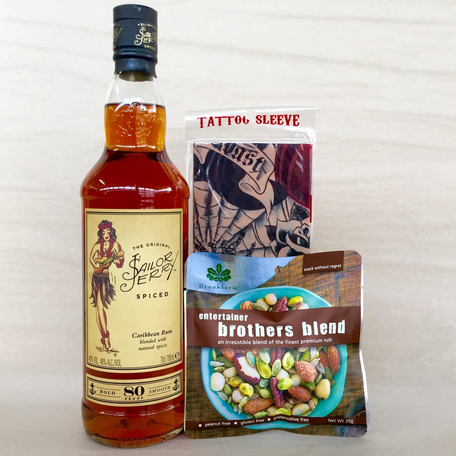 sailor jerry spiced caribbean rum fake tattoo sleeve perfect
